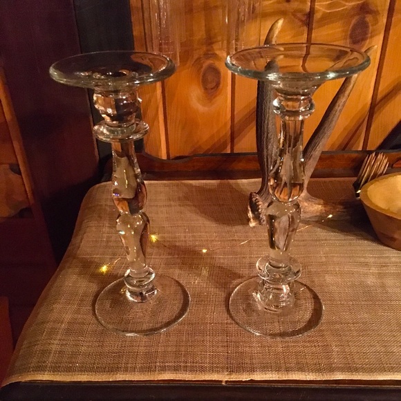 Pottery Barn Pillar Candle Holders